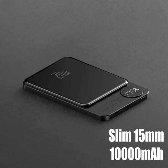 10000mAh Macsafe Magnetic Power Bank PD20W 15W Wireless Fast Charger External Auxiliary Battery Pack For Magsafe iPhone 15 14 13 - V.I.P Digital Presence