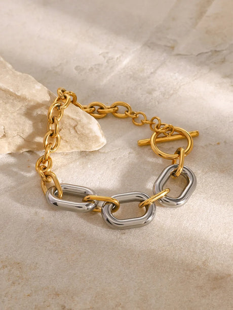 18K Gold-Plated Stainless Steel Chain Bracelet - V.I.P Digital Presence