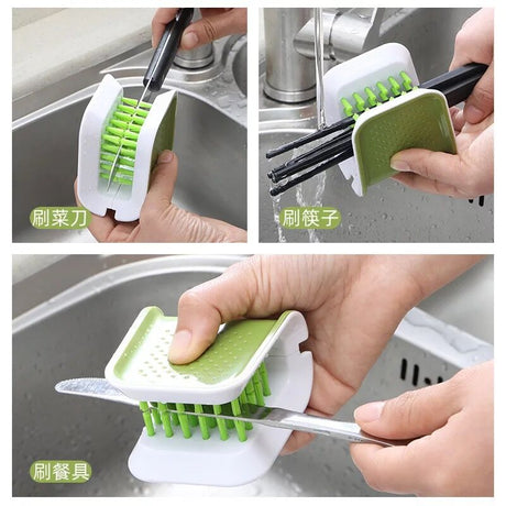U-Shaped Cleaning Brush Knife And Fork Brush Chopstick Brush Cutlery Brush Can Be Opened And Closed Kitchen Supplies Hand Brush - V.I.P Digital Presence