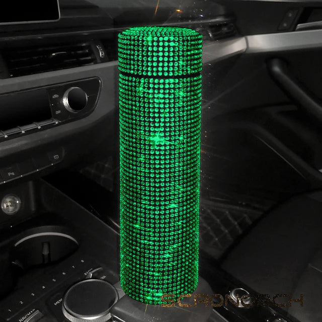 Bling Rhinestone Thermos Bottle Insulated Double Wall Stainless Steel Water Bottle Coffee Travel Car Coffee Mug Cup Vacuum Flask - V.I.P Digital Presence