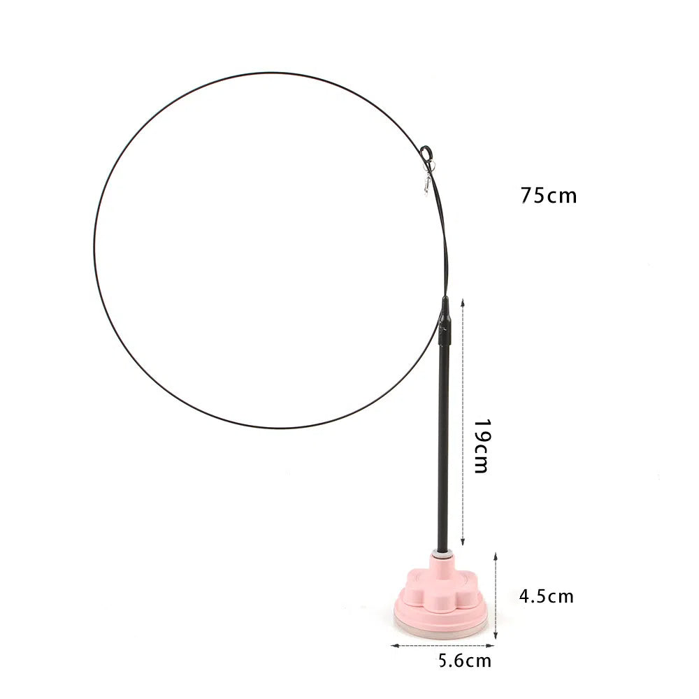 Suction cup cat toy stick that can be attached and held with steel wire multi head interchangeable cat toy and pet supplies - V.I.P Digital Presence