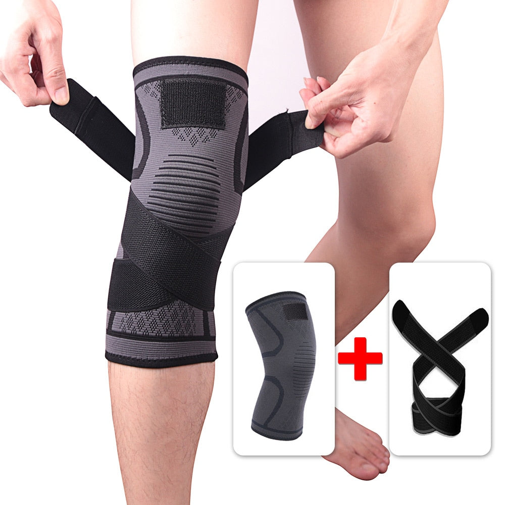1PC New Band Removable Pressurized Knee Pads Braces Knee Support Crossfit Fitness Running Sports Knee Protector Knee Sleeve - V.I.P Digital Presence