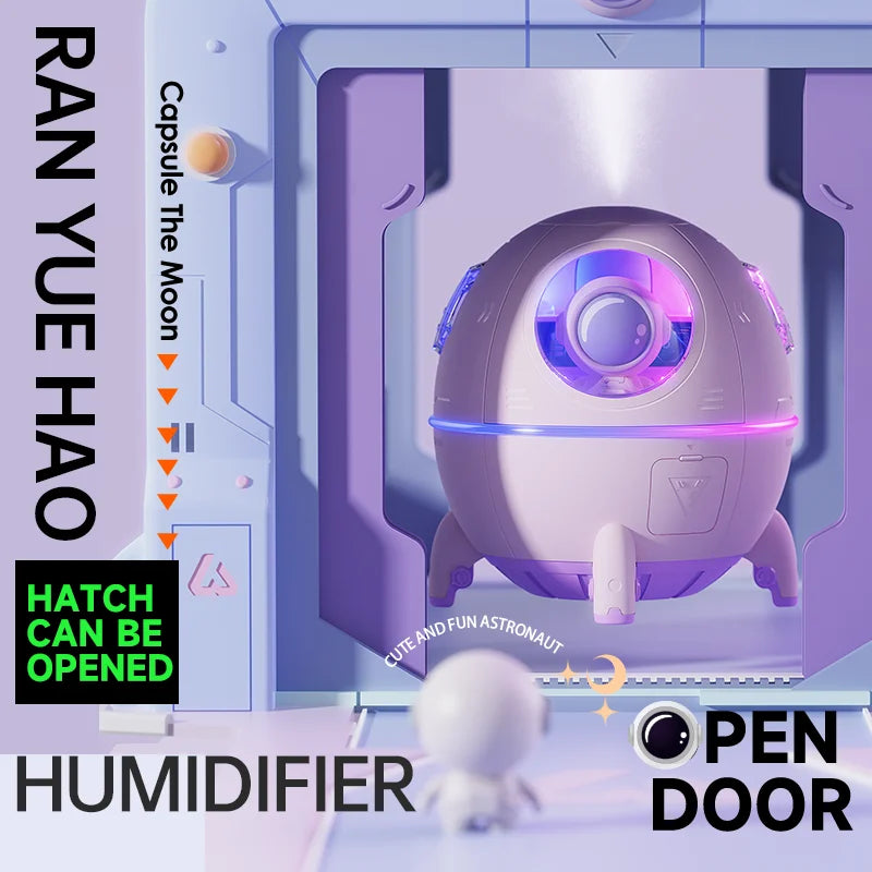 Portable Astronaut Humidifier with LED Light and Aroma Diffuser - USB Powered for Clean and Hydrated Air Cute Aesthetic Stuff - V.I.P Digital Presence