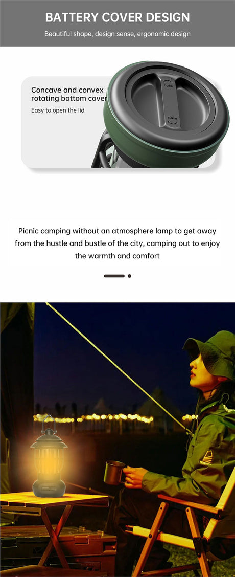Camping Ligjt Outdoor  Ambience Lighting Camping Light Vintage Horse Light Gift USB Charging Tent Camp Lamp - V.I.P Digital Presence