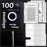 100 Envelope Challenge Binder Couple Save Money Challenge Envelope Sheet Pocket Book - V.I.P Digital Presence