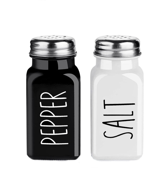 Black and white seasoning jar pepper salt bottle seasoning box square glass - V.I.P Digital Presence