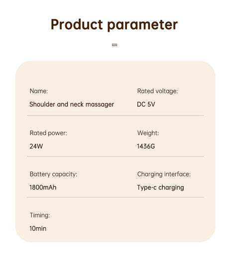 USB-C Rechargeable Kneading Massage Hot Compress Shiatsu Back Shoulder Neck Massager for Pain Relief - V.I.P Digital Presence