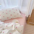 Pink tulip floral single person pure cotton pillowcase 48 * 74cm pillow core cover made of all cotton - V.I.P Digital Presence