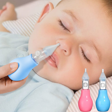 Infant silicone nasal aspirator pump type neonatal cold nasal mucus cleaner antibackflow baby nasal aspirator safe and non-toxic - V.I.P Digital Presence