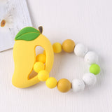 New baby cartoon fruit bracelet molar bracelet chewing teeth gum baby teething comfort toy