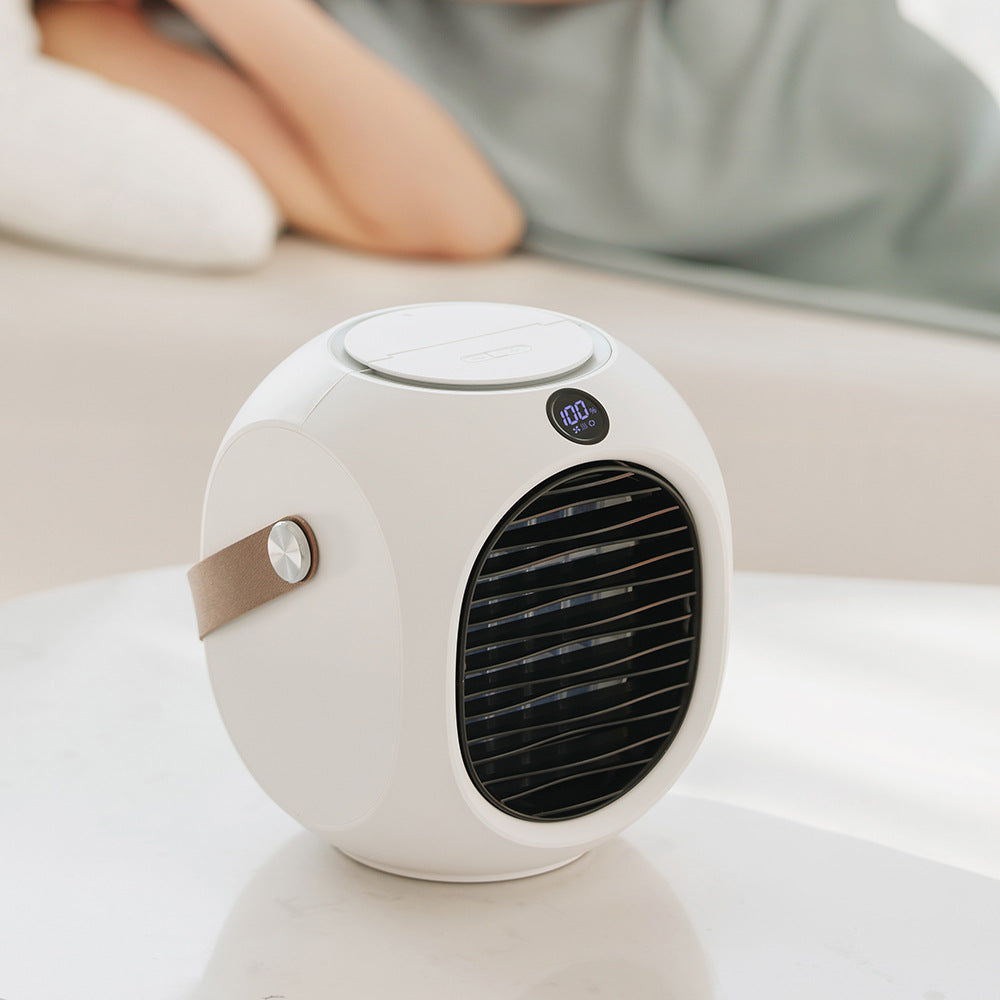 Nuevo mini ventilador de aire acondicionado refrigerado por agua, portátil, con cabezal vibratorio, de escritorio, con pulverizador, pequeño enfriador de aire. 