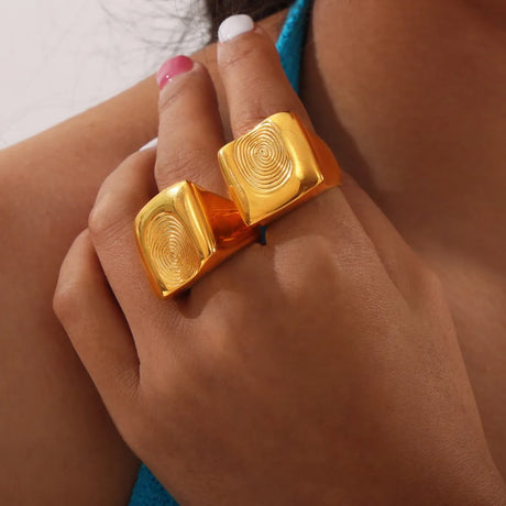 Titanium Steel Fingerprint Signet Ring - V.I.P Digital Presence