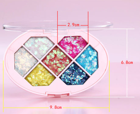 CmaaDu Seven-color glue-free sequins diy eye shadow gel diamond bride children's stage makeup - V.I.P Digital Presence