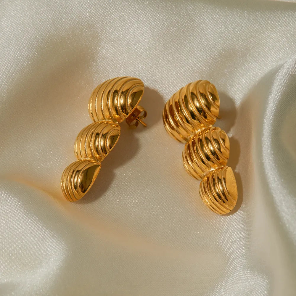 Stainless Steel Geometric Stud Earrings - V.I.P Digital Presence