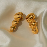 Stainless Steel Geometric Stud Earrings - V.I.P Digital Presence