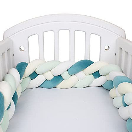 Woven baby bed surround anti-collision strip four strand Fried Dough Twists braid wrapped around the bed surround ins baby child - V.I.P Digital Presence