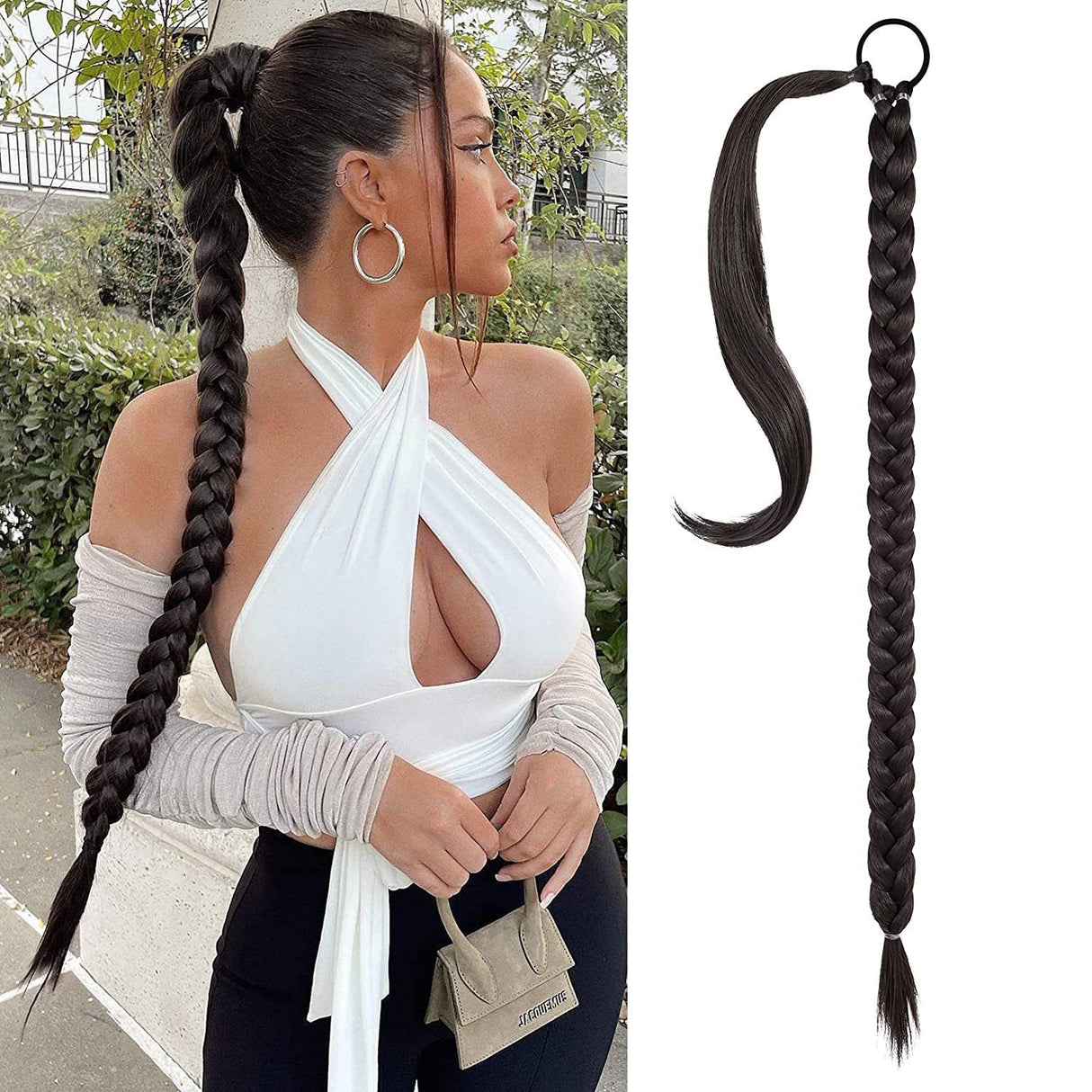 Fake Braid New Fashion Chemical Fiber Wig Female Long Braid Hair Extensions Hair Band Type Hair Extensions Braid Wig Ponytail - V.I.P Digital Presence