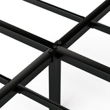 Floating Bed Frame King Size with LED Lights ＆ charging station, Metal Platform Queen Bed, 79.9'' L x 76.2'' W x 7.9'' H. - V.I.P Digital Presence