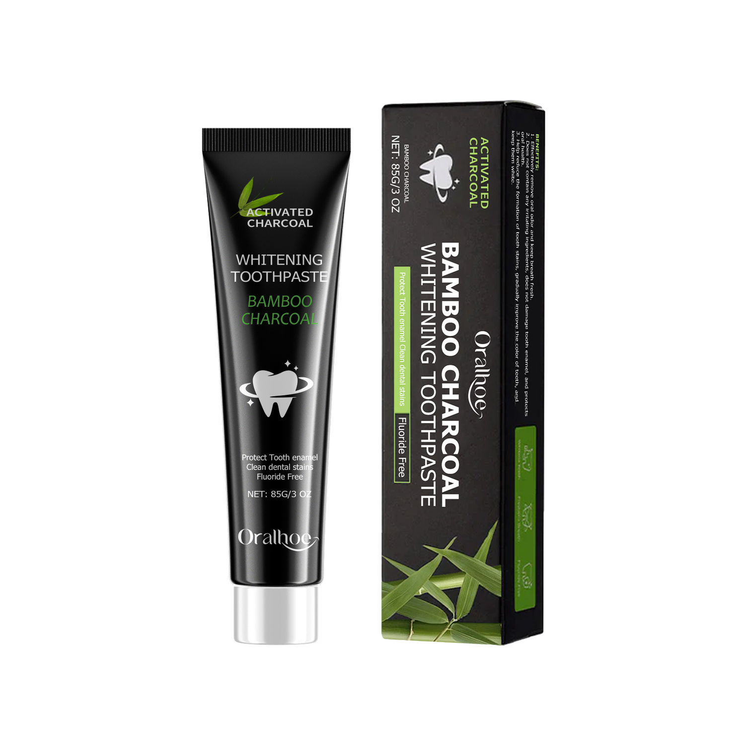 Vip Toothpaste Bamboo Charcoal Toothpaste Freshen Breath, Brightening Teeth And Impro ...