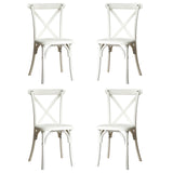 4-Pack Resin X-Back Chair, Mid Century Chair Modern Farmhouse Cross Back Chair for Kitchen ,Lime Wash