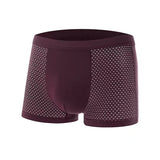 Modal Solid Ice Silk Antibacterial Underwear for Men's Mid Waist Breathable Four Square Corner Underwear - V.I.P Digital Presence