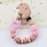 Cartoon frog silicone pacifier chain baby beech tooth glue chain toy anti-drop chain