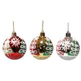 Christmas ball hand drawn pattern Christmas tree pattern decoration plastic electroplated ball decoration - V.I.P Digital Presence