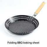 Camping Vegetables Pancake Folding BBQ Barbecue Plate Circular Non stick BBQ Barbecue Basket - V.I.P Digital Presence