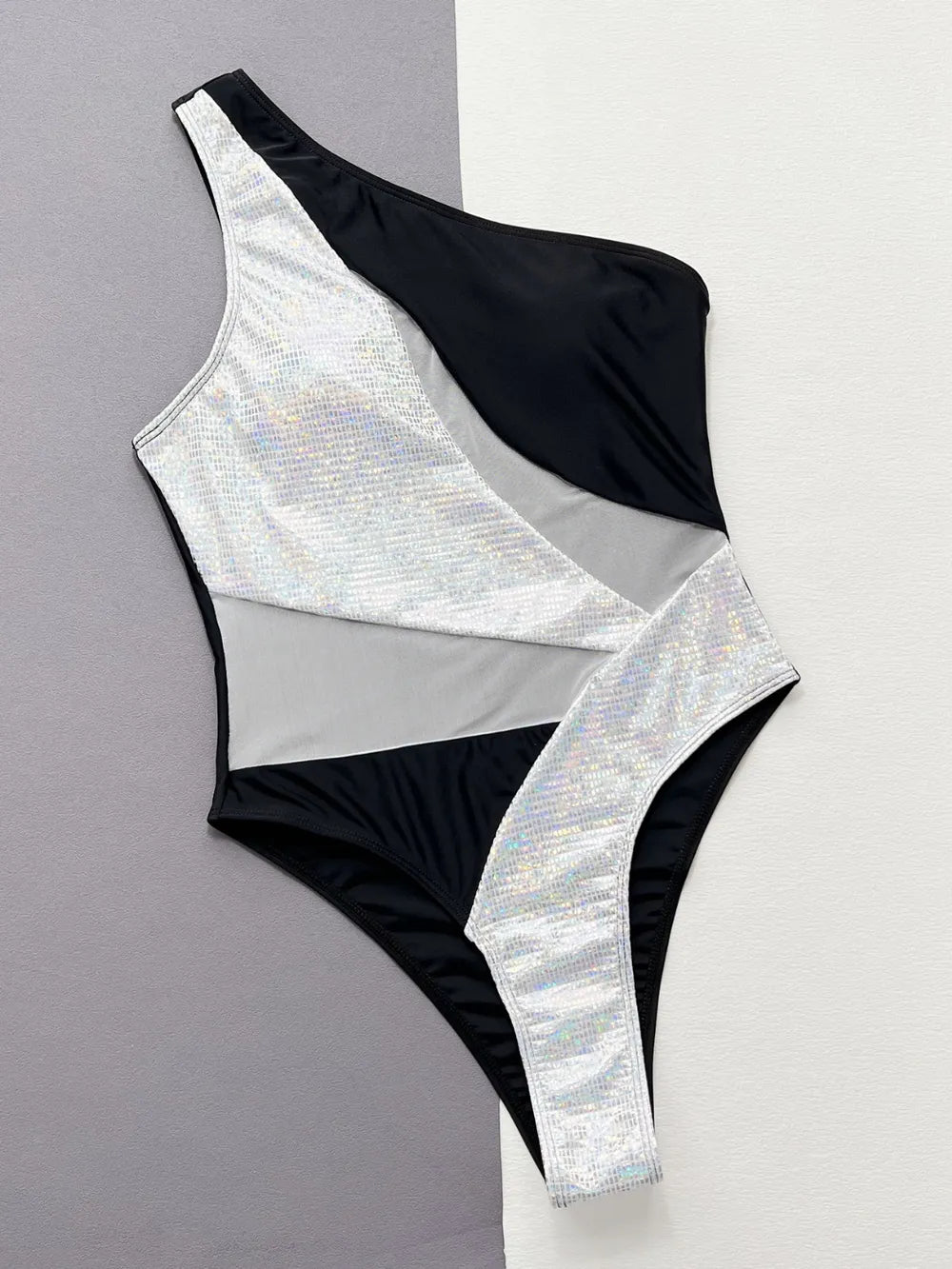 Contrast Panel One-Piece Swimsuit - V.I.P Digital Presence
