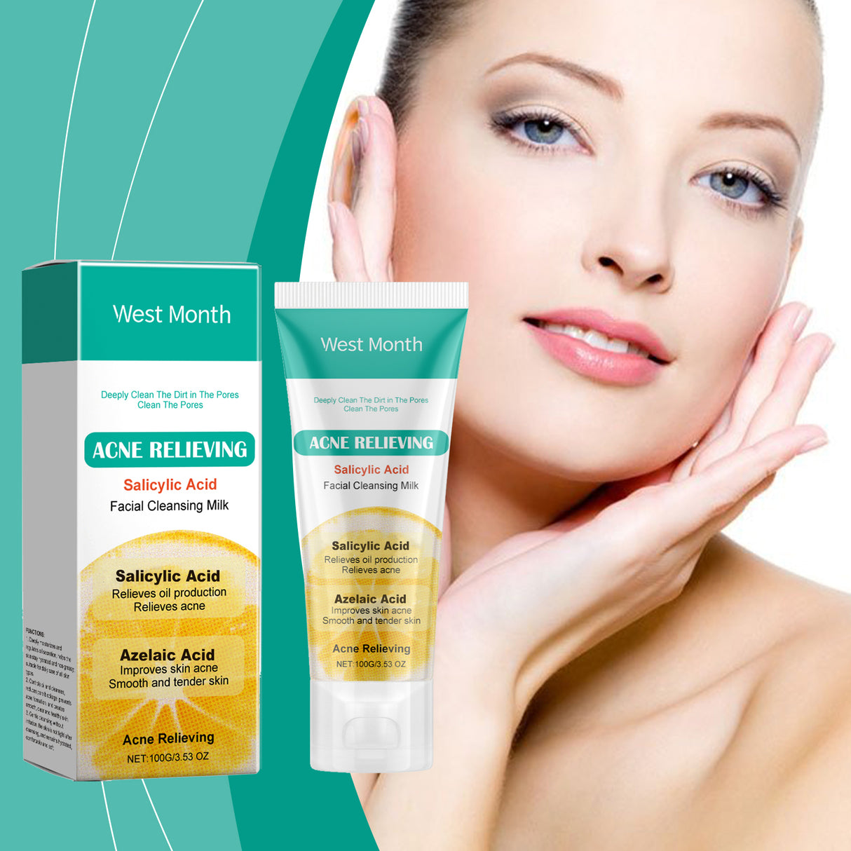 Salicylic Acid Anti-Acne Cleanser, Moisturizing Oil Control, Cleaning And Soothing Skin - V.I.P Digital Presence