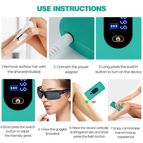 HailiCare Freezing Point Laser Hair Removal Instrument Painless Hair Removal Instrument Home Whole Body Hair Removal Instrument Portable Beauty Instrument - V.I.P Digital Presence