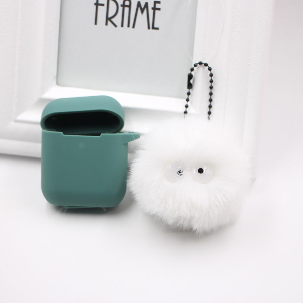 Spirited Away Dust Elf briquettes keychain pendant plush round student bag key pendant gift - V.I.P Digital Presence