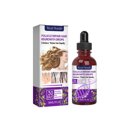 Follicle Repair Hair Regrowth Drops, Hair Protection Strong And Solid Hair Thickening Scalp Nourishing Massage Lotion - V.I.P Digital Presence