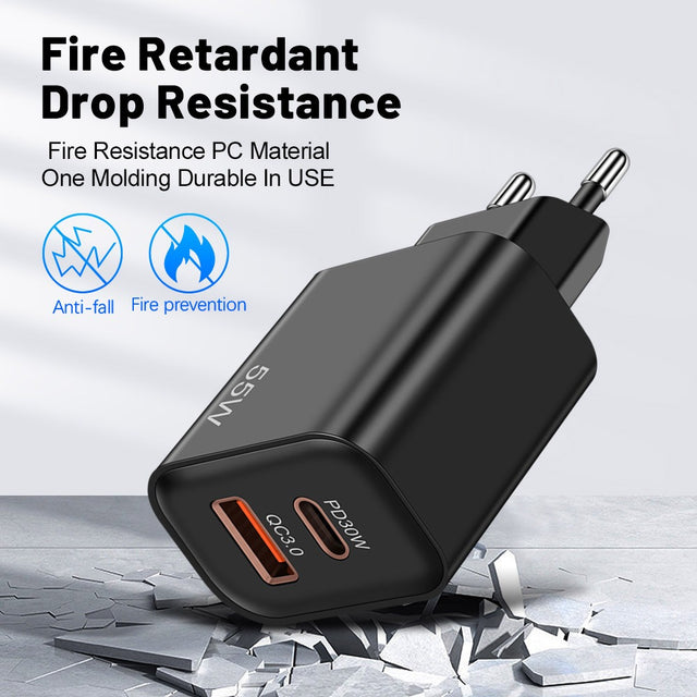 55W supports super fast charging and is fully compatible with USB+PD fast charging for mobile phone charging - V.I.P Digital Presence