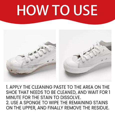 Shoe Cleaner Cream, Shoes Yellow Edge Decontamination Whitening Wash Clean A Wipe That Is White Paste - V.I.P Digital Presence
