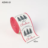 Christmas decoration ribbon, cedar pattern printed ribbon, bow tie, Christmas decoration ribbon, holiday ribbon - V.I.P Digital Presence