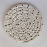 Cotton thread placemat hand woven insulation mat bowl mat cup mat thickened and simple cotton linen table mat - V.I.P Digital Presence