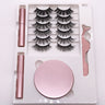Eight Pairs Of Magnet False Eyelashes With Round Box Mirror Magnetic Iron-Absorbing Stone Eyelashes Magnetic Eyeliner Liquid Eyelashes - V.I.P Digital Presence