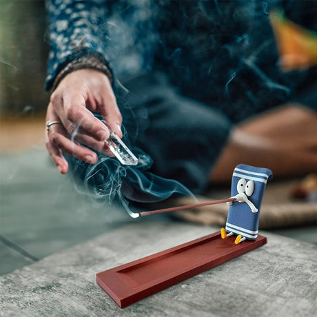 Towelie Servietsky Incense Stick Holder, realistic handmade crafts, home decor, ideal for meditation and yoga. - V.I.P Digital Presence