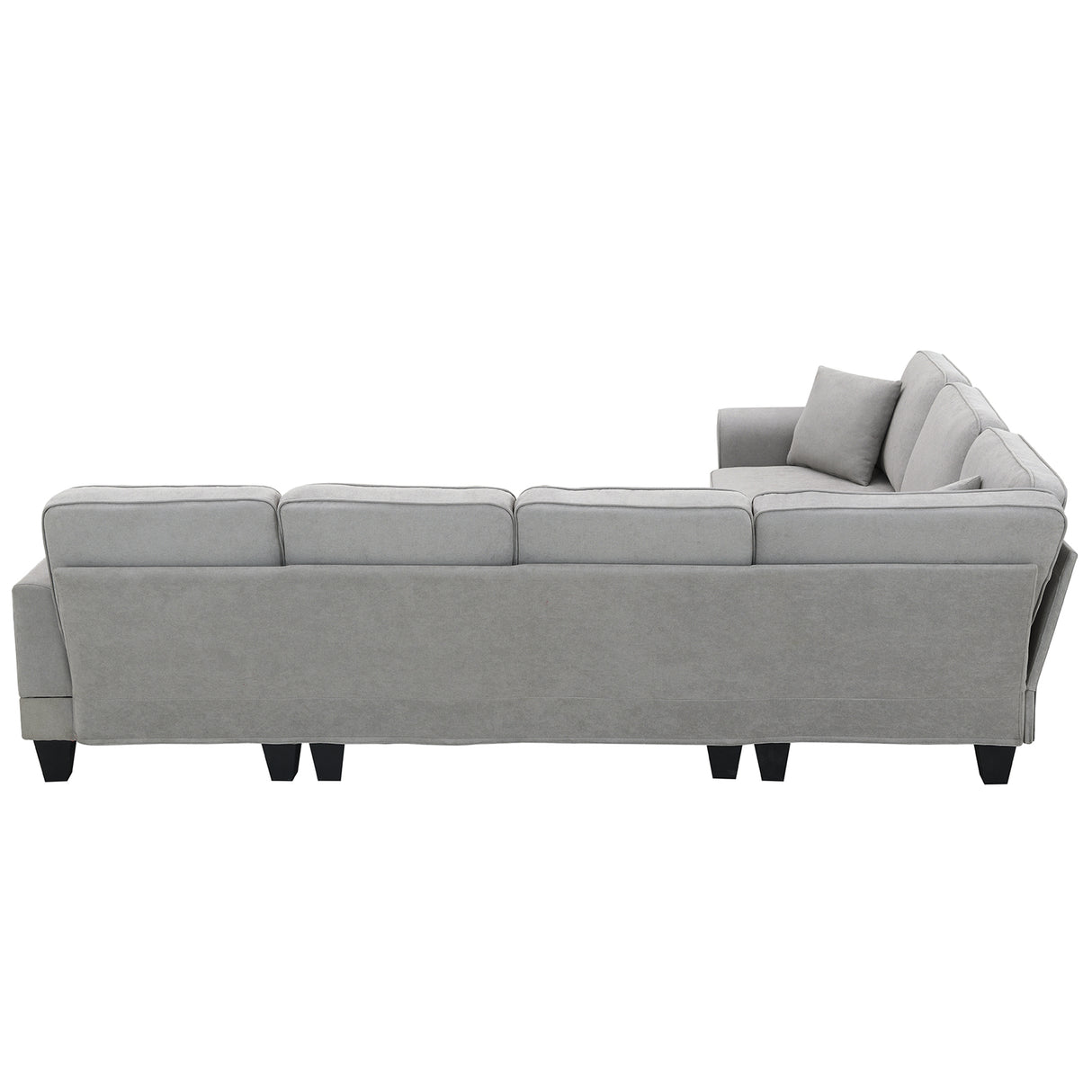 [VIDEO provided] [New] 108*85.5" Modern U Shape Sectional Sofa 7 Seat Fabric Sectional Sofa Set - V.I.P Digital Presence
