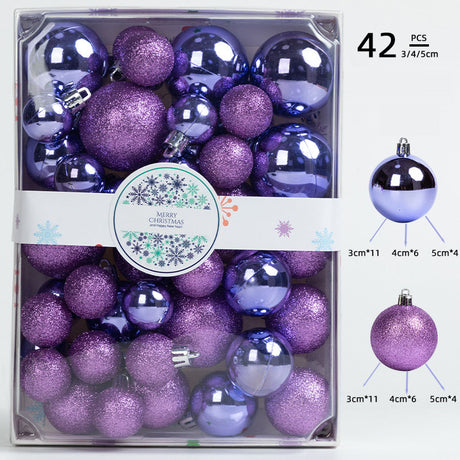 Christmas 3/4/5CM Christmas Ball Decoration Pendant 42pcs Color Box Christmas Tree Ornament Decoration Props - V.I.P Digital Presence
