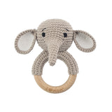 Campana relajante para bebé con nombre tallado, regalo para recién nacido, regalo para el baño, muñeca de dibujos animados tejida