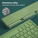 Mini teclado plegable inalámbrico compatible con Bluetooth, teclado plegable para computadora portátil, Windows, Android, tableta, iPad y teléfono. 