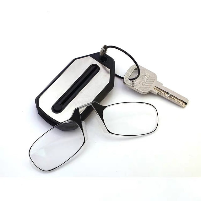 Nose clip presbyopic glasses keychain ultra lightweight carrying elderly glasses wallet glasses reading glasses - V.I.P Digital Presence