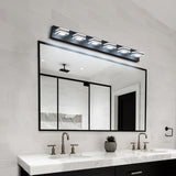 LED Modern Black Vanity Lights, 6-Lights Acrylic Matte Black Bathroom Vanity Lights Over Mirror - V.I.P Digital Presence
