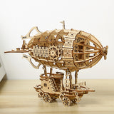 Rompecabezas tridimensional creativo 3D, manual de bricolaje, dirigible de madera, montaje de mesa, modelo de decoración, juguete pequeño para niños, regalos