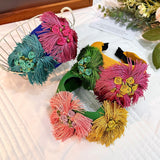Handmade fabric flower wide exaggerated headband headwear - V.I.P Digital Presence