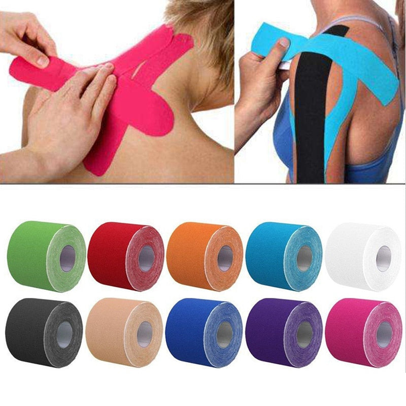 2Size Kinesiology Tape Athletic Tape Sport Recovery Tape Strapping Gym Fitness Tennis Running Knee Muscle Protector Scissor - V.I.P Digital Presence