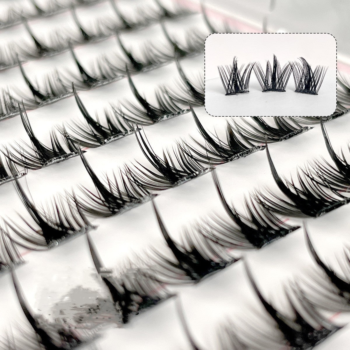 Non adhesive pure wild demon false eyelashes manga natural segmented novice simulation beginner self-adhesive eyelashes - V.I.P Digital Presence