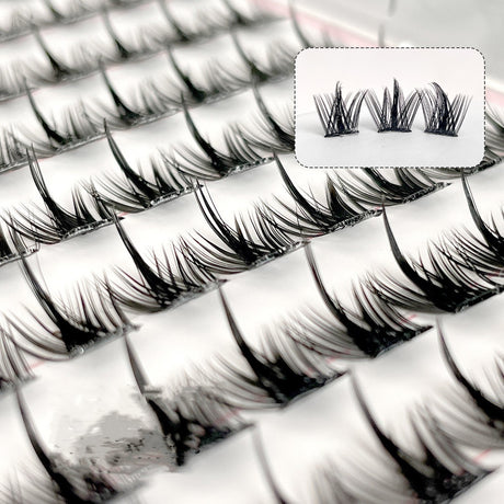 Non adhesive pure wild demon false eyelashes manga natural segmented novice simulation beginner self-adhesive eyelashes - V.I.P Digital Presence